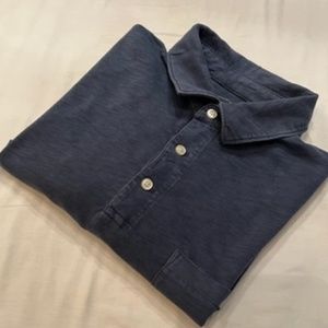 J. Crew Garment-Dyed Navy T-Shirt Polo Size Medium